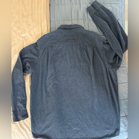 Duluth Trading Co Flannel Shirt 2XL Tall Slim Fit Blue Heather Workwear Cotton - Picture 8 of 13